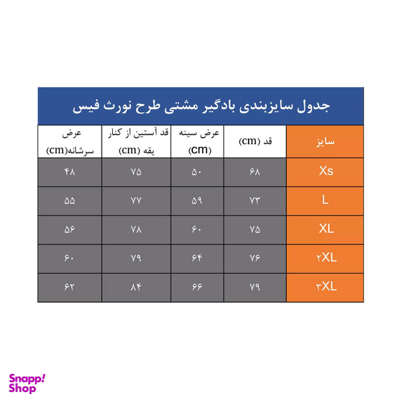 بادگیر مشتی طرح نورث فیس رنگ مشکی