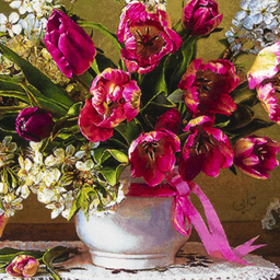 تابلو فرش دستباف سی پرشیا مدل گل در گلدان سرامیکی کد 903650