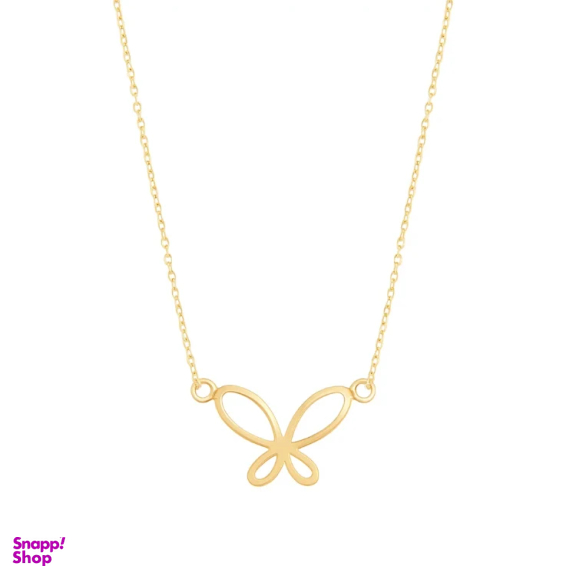گردنبند طلا 18 عیار زنانه مدل پروانه کد 1028