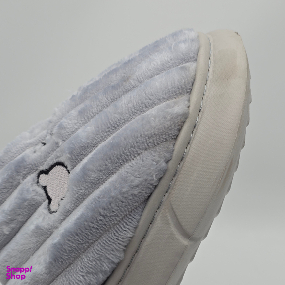 دمپایی حوله ای کد 6788 رنگ خاکستری روشن