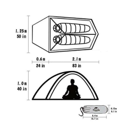 چادر و زيرانداز 2 نفره نیچرهایک مدل Ultralight Cloud-Up Series Tent کد NH17T001-T