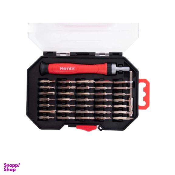 پیچ گوشتی جغجغه ای ساعتی رونیکس مدل Hr-2719 مجموعه 37 عددی