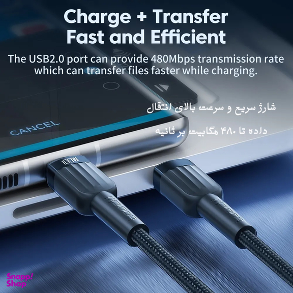 کابل تبدیل USB-C توکی مدل TQ-X13 طول 1 متر