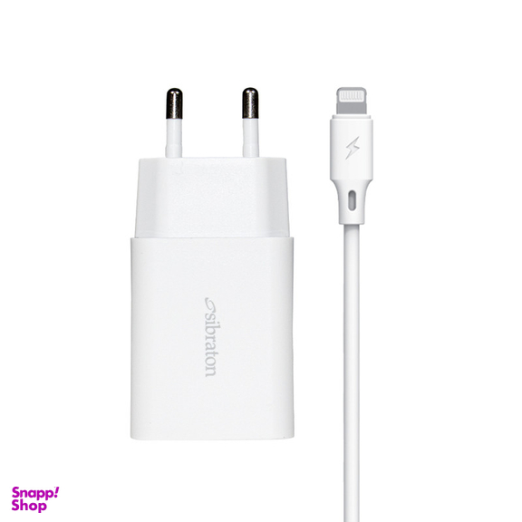 شارژر دیواری 10 وات سیبراتون مدل S-W1245i به همراه کابل تبدیل لایتنینگ