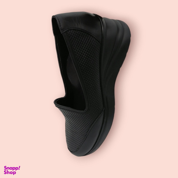 کفش طبی زنانه چرم ریباری مدل R60 رنگ مشکی