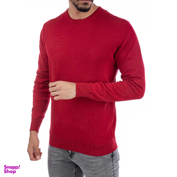 پلیور مردانه جوتی جینز مدل یقه گرد کد 02 رنگ قرمز تیره