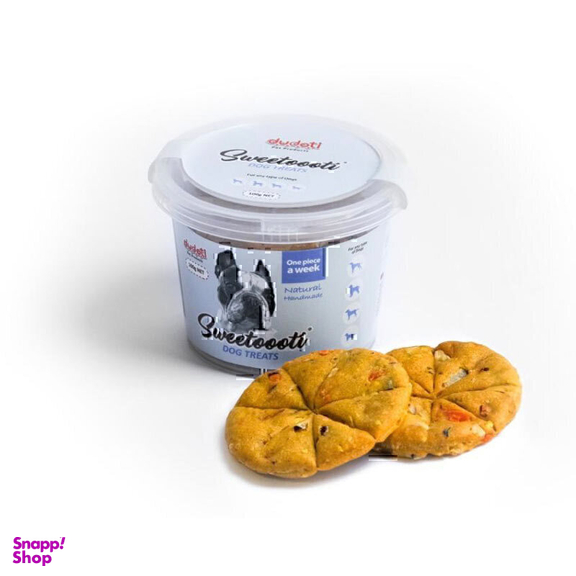 تشویقی سگ دودوتی مدل Cookie طعم میکس وزن 100 گرم