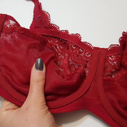 سوتین زنانه شاندرمن مدل فنردار کد 5080-2444-610 رنگ زرشکی