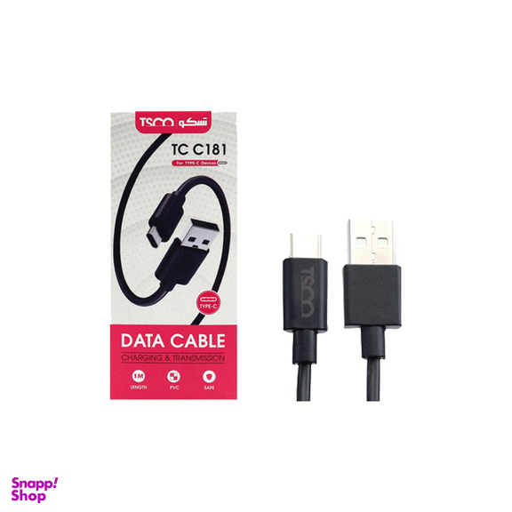 کابل تبدیل USB به USB-C تسکو (Tsco) مدل Tc181 به طول 1m
