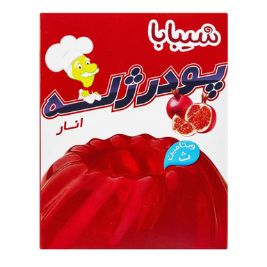 پودر ژله انار شیبابا وزن 100 گرم