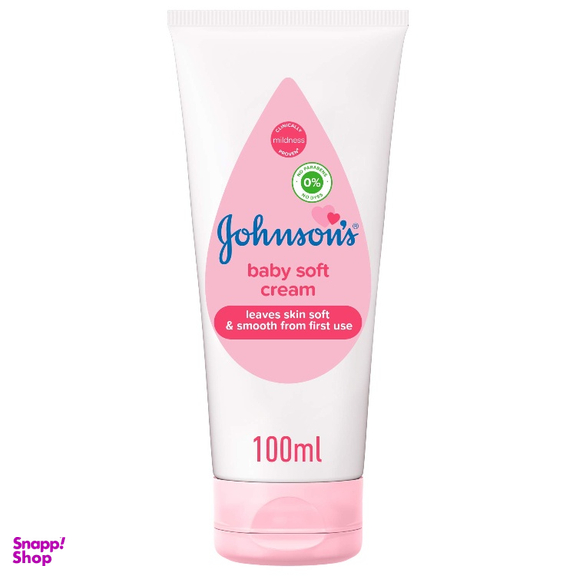 کرم مرطوب کننده و نرم کننده کودک جانسون مدل تیوپی درپوش صورتی حجم 100 میلی لیتر