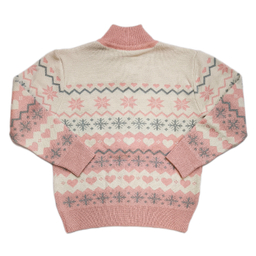 ژاکت دخترانه مدل قلب و برفی کد 550011