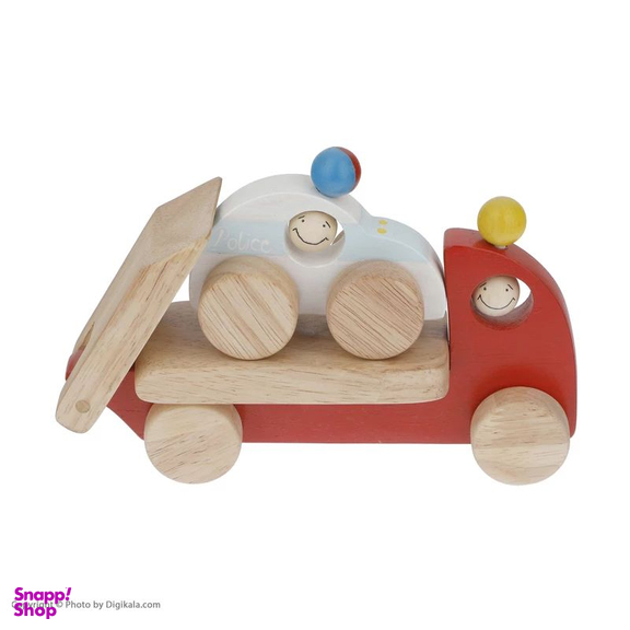 اسباب بازی نیمو چوبک مدل کامیون حمل ماشین پلیس کد 37236