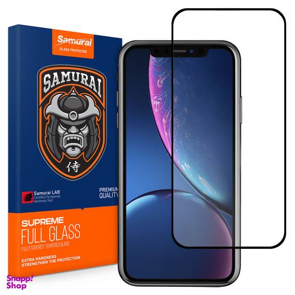 محافظ صفحه نمایش شیشه ای سامورایی مدل ovglass مناسب گوشی موبایل اپل iPhone XR / 11