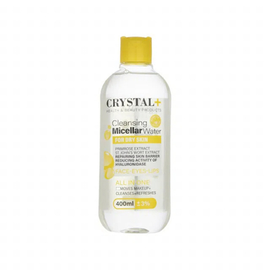محلول پاک کننده آرایش کریستال مدل Cleansing Micellar Water حجم 400 میلی لیتر