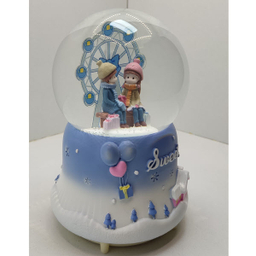 گوی موزیکال مدل پمپی و گردان طرح داستان عاشقانه برفی