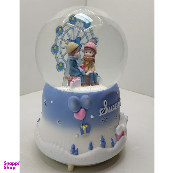 گوی موزیکال مدل پمپی و گردان طرح داستان عاشقانه برفی