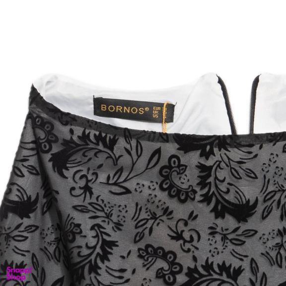 دامن زنانه برنس کد 20103 رنگ مشکی سفید