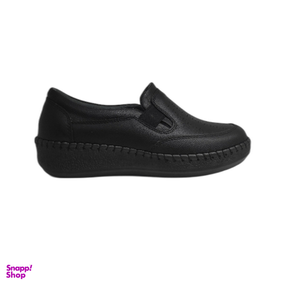 کفش طبی زنانه شهرام طب کد 3090 رنگ تمام مشکی