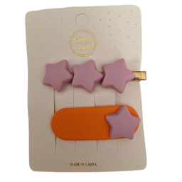 ست هدیه دخترانه مدل گیره و کش مو کد 01 مجموعه 4 عددی