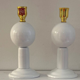 شمعدان نورهام مدل POONY-WHITE مجموعه 2 عددی