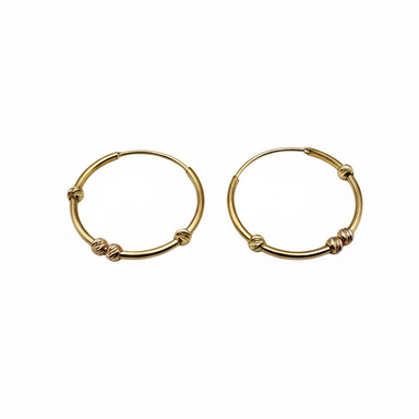 گوشواره حلقه ای طلا 18 عیار زنانه زرلاین مدل البرنادو کد E-500032