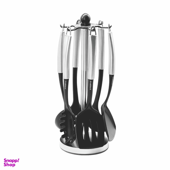 سرویس کفگیر و ملاقه 7 پارچه سام ست مدل دسته استیل