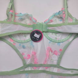 لباس خواب زنانه نوشه پوش مدل بادی توری فنردار کد 907