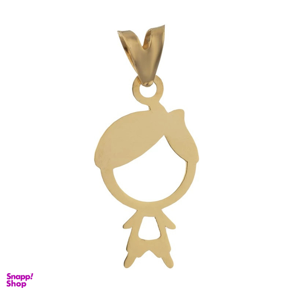 آویز گردنبند طلا 18 عیار دخترانه وی وی گلد گالری طرح پسر بچه کد va991