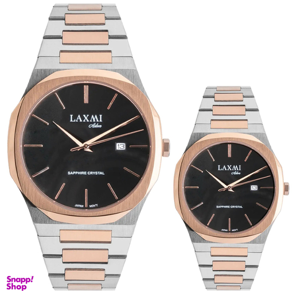 ست ساعت مچی عقربه ای زنانه و مردانه لاکسمی مدل 9-8558