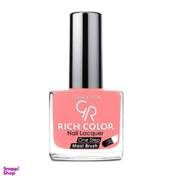 لاک ناخن گلدن رز مدل ریچ کالر شماره 64 رنگ صورتی نود