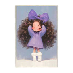 فرش ماشینی چاپی اتاق کودک طرح فرفری کد kids.9022