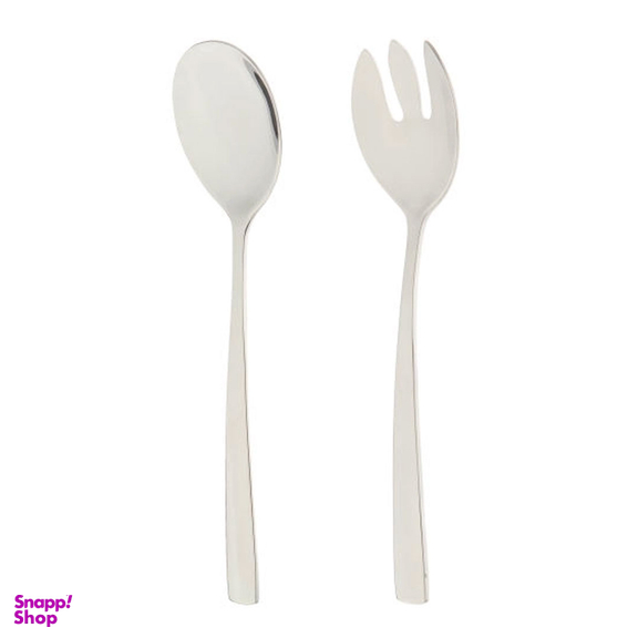 قاشق و چنگال سرو سالاد ناب استیل مدل فلورانس کد SZ-300-03