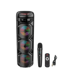 اسپیکر بلوتوثی قابل حمل مدل PartyBox ZQS 8301 به همراه میکروفون و ریموت کنترل