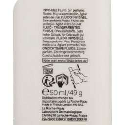 فلوئید ضد آفتاب بی رنگ لاروش پوزای مدل Invisible Fluid با SPF50 حجم 50 میلی لیتر