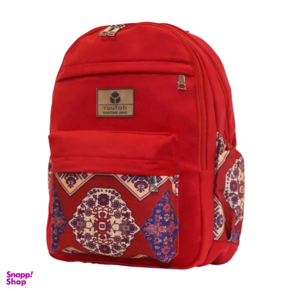 کوله پشتی یوتاب مدل سه زیپ طرح سنتی کد 10024000Q