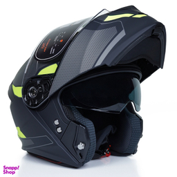 کلاه کاسکت بلوتوث دار فلش مدل 935sv black/neon yellow