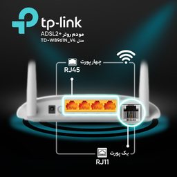 مودم روتر + ADSL2 تی پی-لینک مدل TD-W8961N-V4