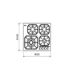 اجاق گاز صفحه ای بیمکث مدل 5019