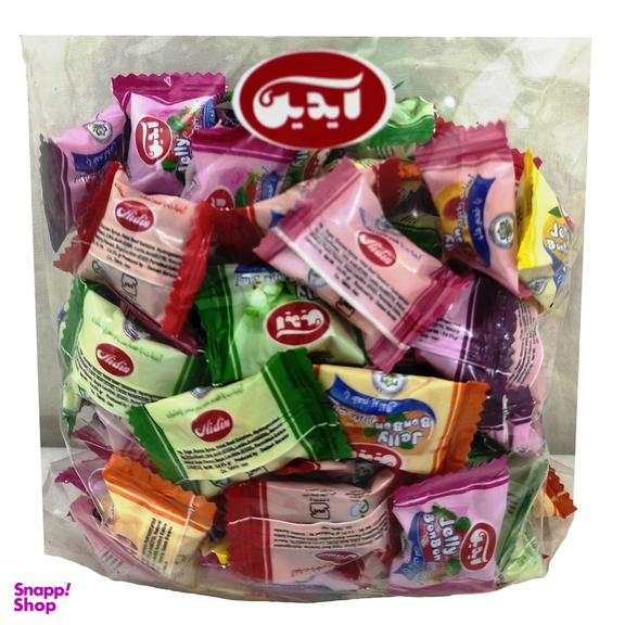 آبنبات با طعم میوه و مغز پاستیل آیدین وزن 500 گرم