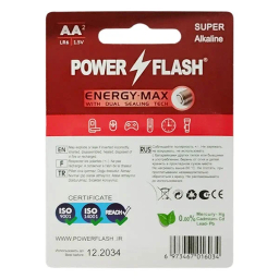 باتری نیم قلمی فلش مدل Super Alkaline بسته 2 عددی