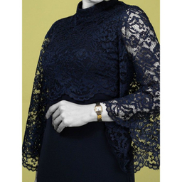 پیراهن زنانه برنس مدل ساغر رنگ سرمه‌ ای