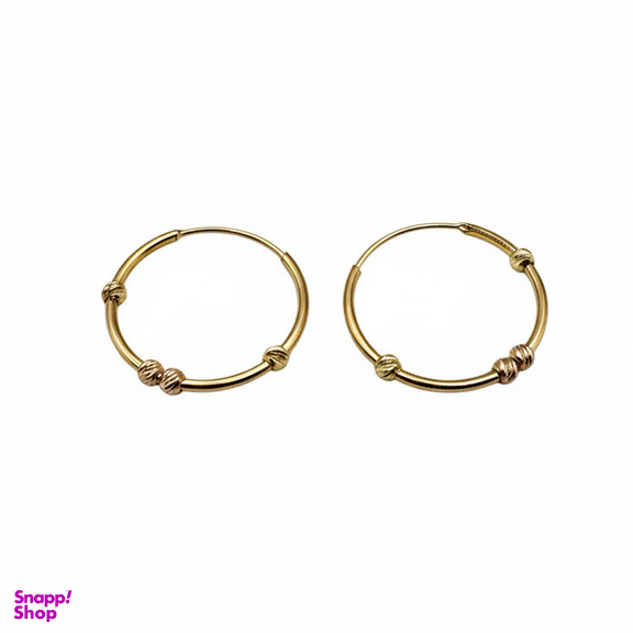 گوشواره حلقه ای طلا 18 عیار زنانه زرلاین مدل البرنادو کد E-500032