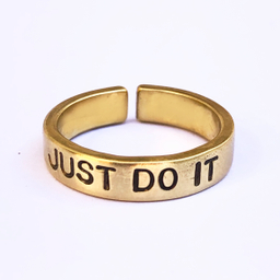 انگشتر برنجی طرح just do it مدل 144