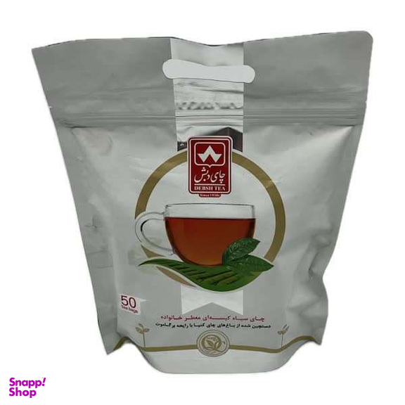 چای سیاه کیسه ای معطر خانواده چای دبش بسته 50 عددی