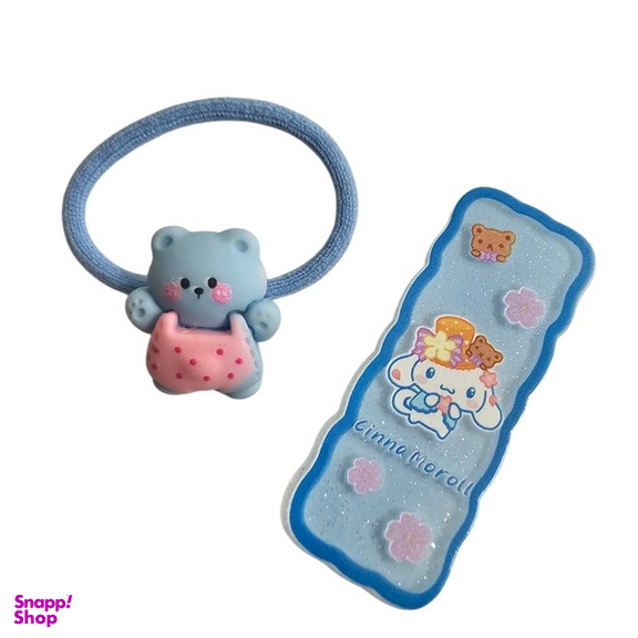 گیره سر و کش موی دخترانه طرح های کیوت کد 133 رنگ آبی