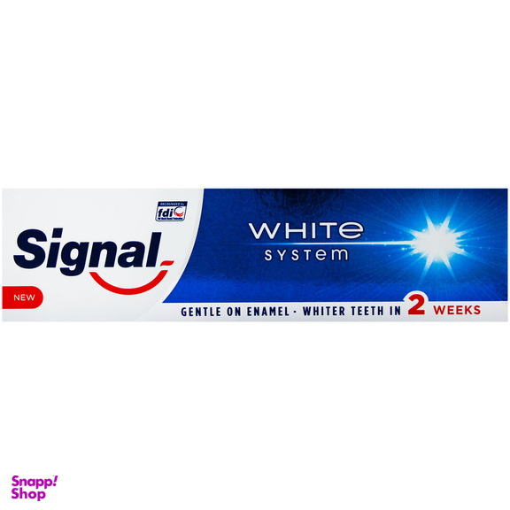 خمیر دندان سیگنال مدل White System سفید کننده حجم 75 میل لیتر