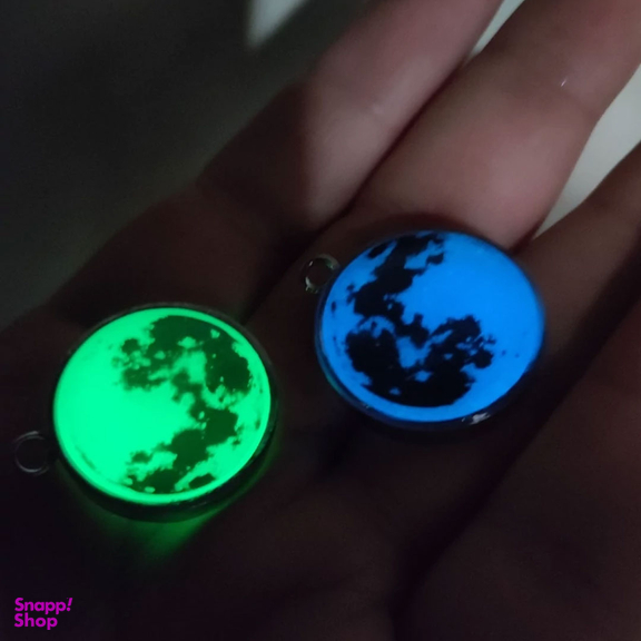 گردنبند زنانه مدل ماه شب تاب رزینی