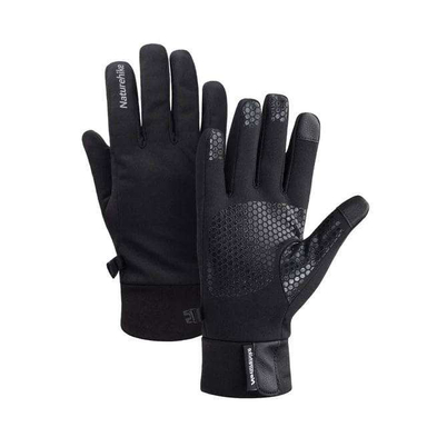دستکش سفری نیچرهایک مدل GL05 Waterproof Soft Shell Gloves کد S005-T رنگ مشکی
