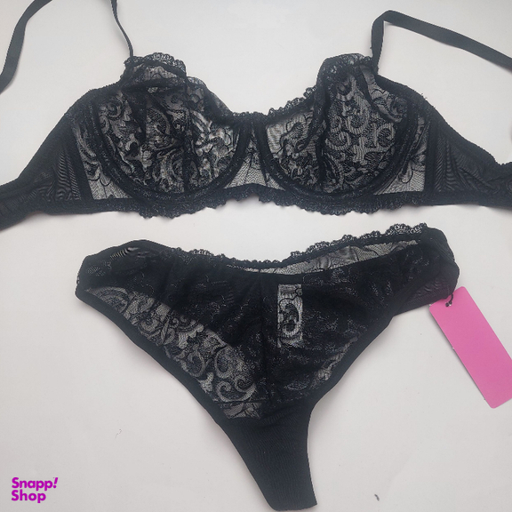 ست شورت و سوتین زنانه برتا کد 2420AB رنگ مشکی